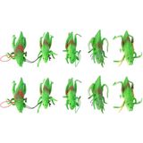 10pcs Plástico Gafanhotos Brinquedos Plásticos Insetos Figuras Falsos Insetos Verdes Para Crianças Crianças Educação Halloween Abril Fools D