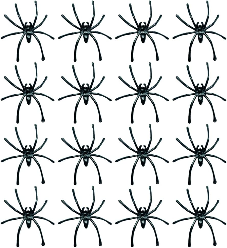 120pcs Halloween Spider Ornaments Falso Spider Toy Simulado