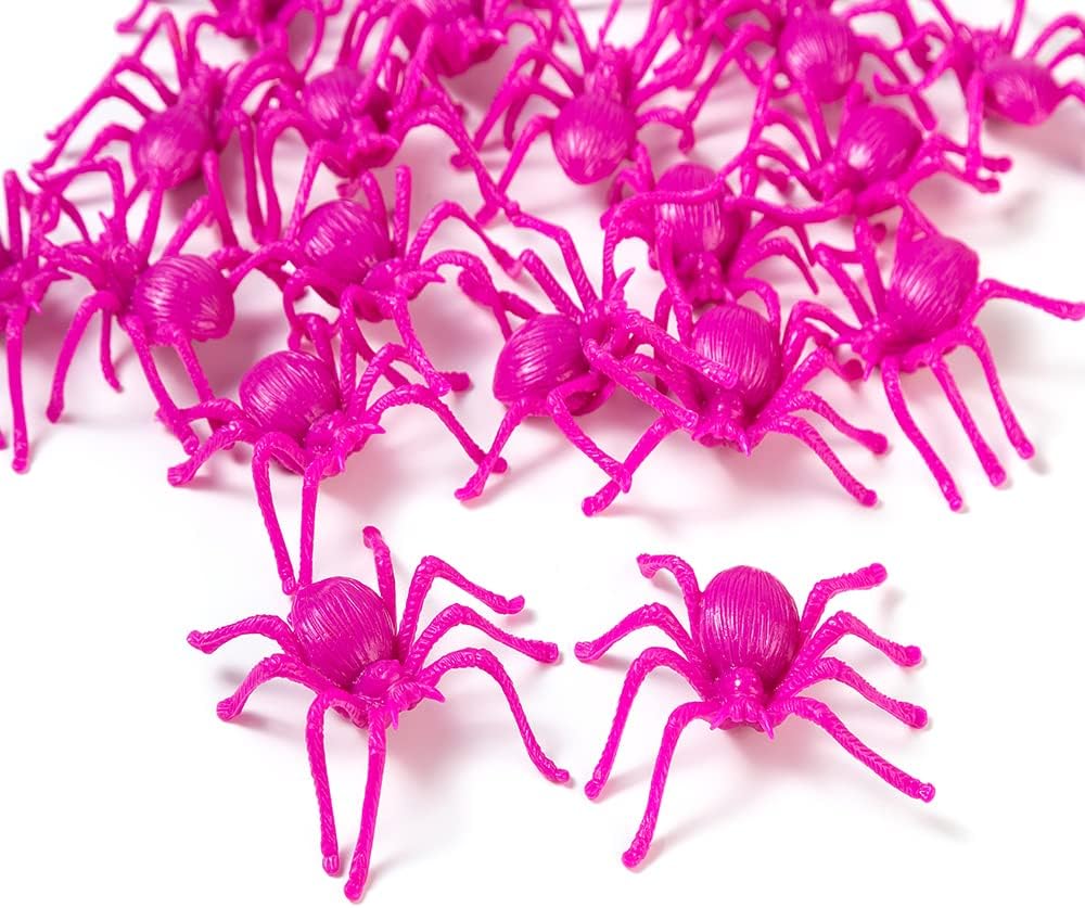 20pcs Halloween Spider Decoração Realista Aranha De Plástico B