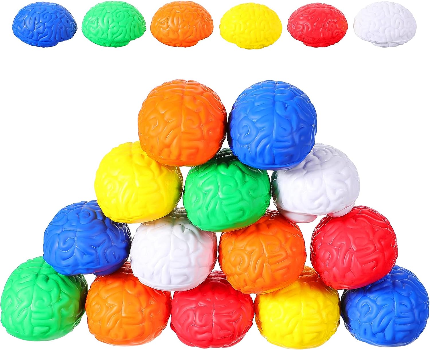 20 Peças Mini Brain Stress Ball Halloween Brain Toy Mão Mu