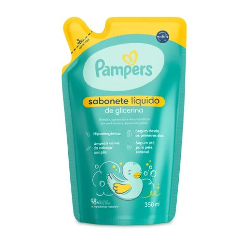 Sabonete Líquido De Glicerina Refil Pampers 350ml