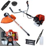 Máquina De Cortar Grama Á Gasolina Grhb430 43cc 1,7hp Roçadeira Bipartida Com Lâmina 2 Pontas E Carretel Nylon Para Melhor Acabamento E Performance