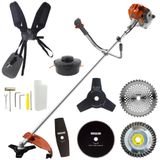 Roçadeira Profissional Tekna 52cc + Kit De Lâminas De Corte