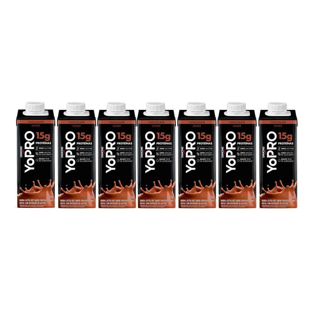 Kit 7 Bebida Láctea Yopro Protein Chocolate 250ml