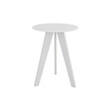 Mesa De Cabeceira Solteiro Retrô 7103 Branco Brilho - Peroba