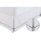 Saia Cama Box Queen Babado Ponto Palito Branco (160x200) - Ortobom
