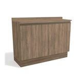 Gabinete De Cozinha Modulado Balcão Maxxi G745 2 Portas C/tampo 120cm Nogal/nogal - Kappesberg