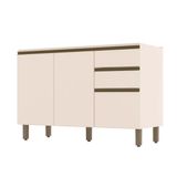 Gabinete P/pia Cozinha Balcão Connect C/2 Gavetas E 3 Portas 120x51x82cm Off White - Henn