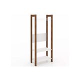 Módulo De Quarto Casal Closet Az1029 Cabideiro C/ 2 Prateleiras Branco/nogal - Tecno Mobili