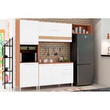 Cozinha Modulada Ronipa Carménère 3 Peças (1 Armário + 1 Balcão + 1 Paneleiro) C3p03 Sevilha/branco-ronipa