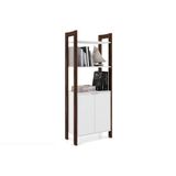 Módulo De Quarto Casal Closet Az1009 C/ 2 Portas E 2 Prateleiras Branco/nogal - Tecno Mobili