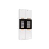 Torre Quente De Cozinha Paneleiro Diamante Aço 6 Portas C/2vidro 70cm Branco/preto - Telasul