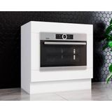 Balcão Cozinha P/cooktop Americana Forno De Embutir S/ Tampo 80cm Branco - Henn