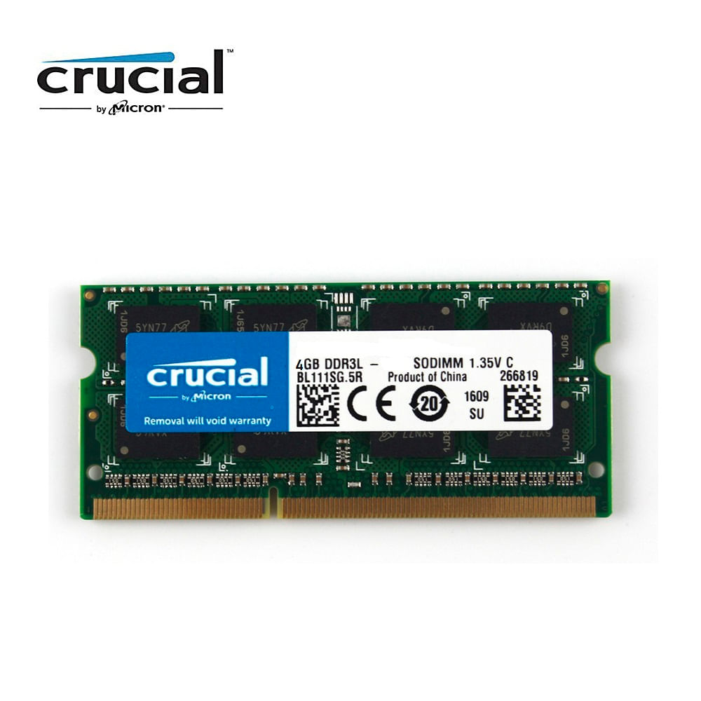 Memória Crucial Notebook Ddr3l 4gb 1600 Mhz - 1.35v