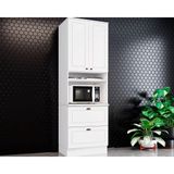 Torre Quente De Cozinha Paneleiro Americana C/1 Forno E 3 Portas C/1basculante 71x20cm Branco - Henn