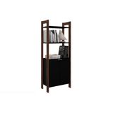 Guarda Roupa Closet Modulado Az1009 C/ 2 Portas E 2 Prateleiras Cor Preto/nogal - Tecno Mobili