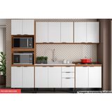 Cozinha Modulada Completa Firenze 5 Peças (2 Aéreos + 2 Balcões + 1 Paneleiro) Fmt009 Amendola/branco - Demóbile