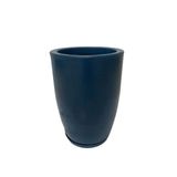 Vaso Para Plantas Coluna Liso Azul Polietileno Premium 66cm X 36cm X 24cm Mato Verde