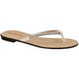 Tamanco Rasteira Feminina Strass Tiras Brilhantes Beira Rio 8434.305.26890 - Branco - 37