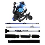 Kit Pesca Way Fishing Molinete Onix 4000 + Vara Pérola 1602 1,60m 15-20 Lbs 2 Partes