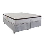 Cama Box Baú Queen Size Herval Edimburgo, Molas Maxspring, 71x158x198 Cm