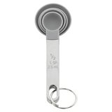 Jogo De Xícaras E Colheres Medidoras Com Alça Inox Cinza 8 Peças - Mimo Style - Asa20395