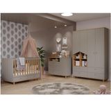 Quarto Completo De Bebê Sweety Com 9 Gavetas Permobili Fendi/savana