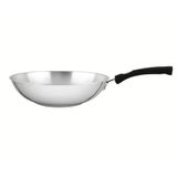 Wok Tramontina Astro Silicone Em Aço Inox Com Fundo Triplo 28 Cm 3,3 L 62138282