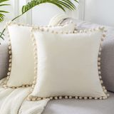 Pacote De 2 Cream Velvet Coxa Cobre 16x16 Polegadas Soft Square Decorative Throw Fronhas Para Quarto De Sofá Sala 40cmx40cm