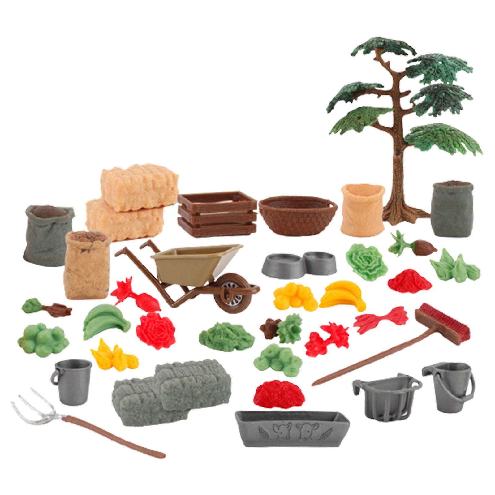 Mini Farm Sand Play Set Decoração De Coleção Acessório Para Ki