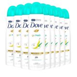 Kit 9 Desodorantes Aerosol Dove Go Fresh Pera E Aloe Vera 150ml