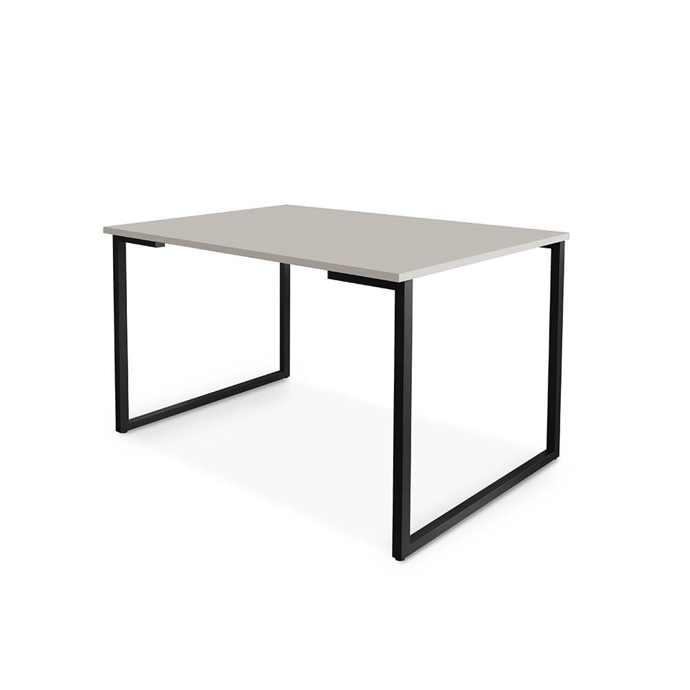 Mesa De Jantar Steel Estilo Industrial Pés De Aço 120x80cm Preto/off White