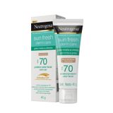 Protetor Solar Facial Para Pele Oleosa Neutrogena Sun Fresh Derm Care Pele Morena Fps 70, 40g