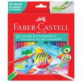 Lápis de Cor EcoLápis Aquarelável 24 Cores com Pincel Faber Castell