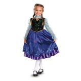 Fantasia Deluxe Anna Frozen Infantil Tamanho M 7/8 - Licenciada Disney