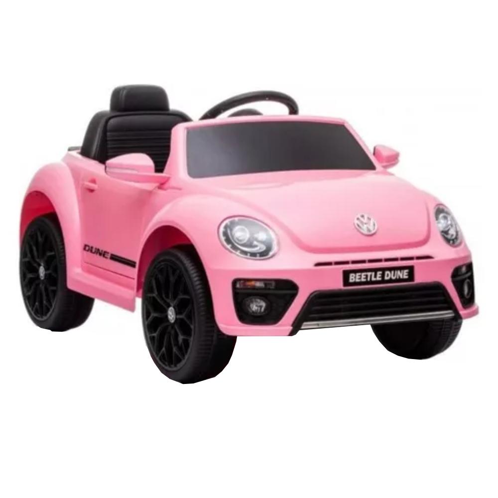 Mini Carro Elétrico Infantil Beetle Dune Branco Bw274br Importway - Rosa