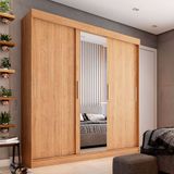 Guarda-roupa Casal Com Espelho Paris 3 Pt 2 Gv Naturale