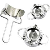 3 Peças Fabricante De Bolinhos Empanling De Aço Inoxidável Empanadas Press Mould Chinese Dumpling Cutter Kitchen Accessories 2 Moldes De