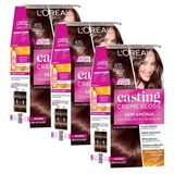 Kit 3  Tinturas Casting Creme Gloss Chocolate  Glace 415