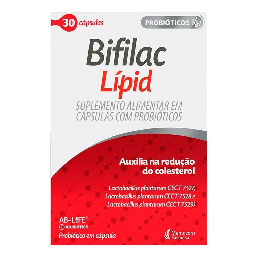 Bifilac Lípid Suplemento Alimentar Com Probióticos 30 Cápsulas