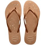 Chinelo Feminino De Dedo Casual Havaianas Slim Gloss 4145617 - Bege - 33