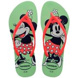 Chinelo Feminino De Dedo Casual Havaianas Slim Disney 4141203 - Verde Jardim - 35