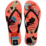 Chinelo Feminino De Dedo Casual Havaianas Slim Pets 4132567 - Nectar - 41