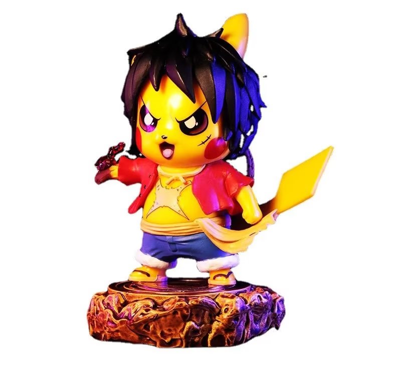 Figura Anime Uma Peça Pikachu Cos Luffy Luta