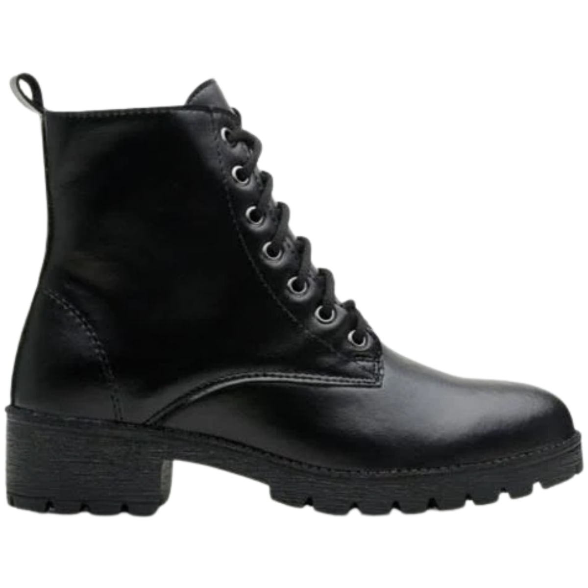 Bota Coturno Feminino Cano Curto Conforto Dona Beja 701 - Preto - 37