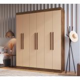 Guarda Roupa Casal 6 Portas 2 Gavetas Mdf New York Doripel