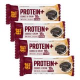 Kit 4 Barra De Proteína Protein+ Banana Brasil Com 16g De Proteína Sabor Cookies &amp; Cream Zero Açúcar 50g