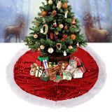Saia De Árvore De Decoração De Natal De Lantejoulas, 95cm De Diâmetro