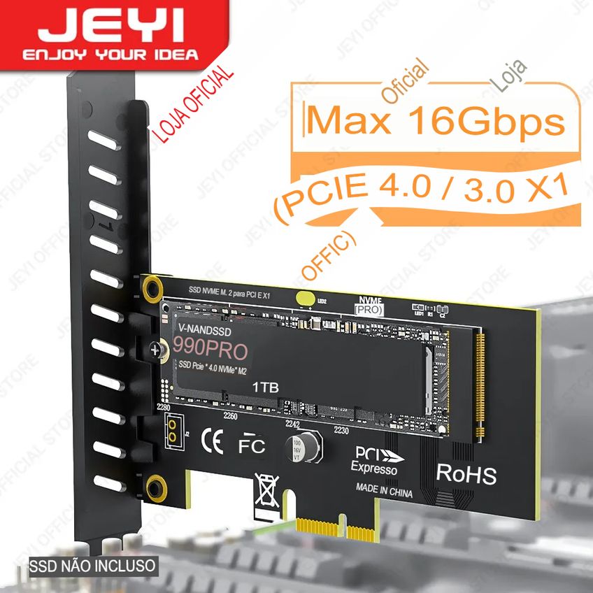 Adaptador Ssd Nvme M.2 Para Pcie 4.0 , 64gbps Pcie4.0 X4 Pc Desktop , Pci-e Gen4 Velocidade Máxima - imagem 2
