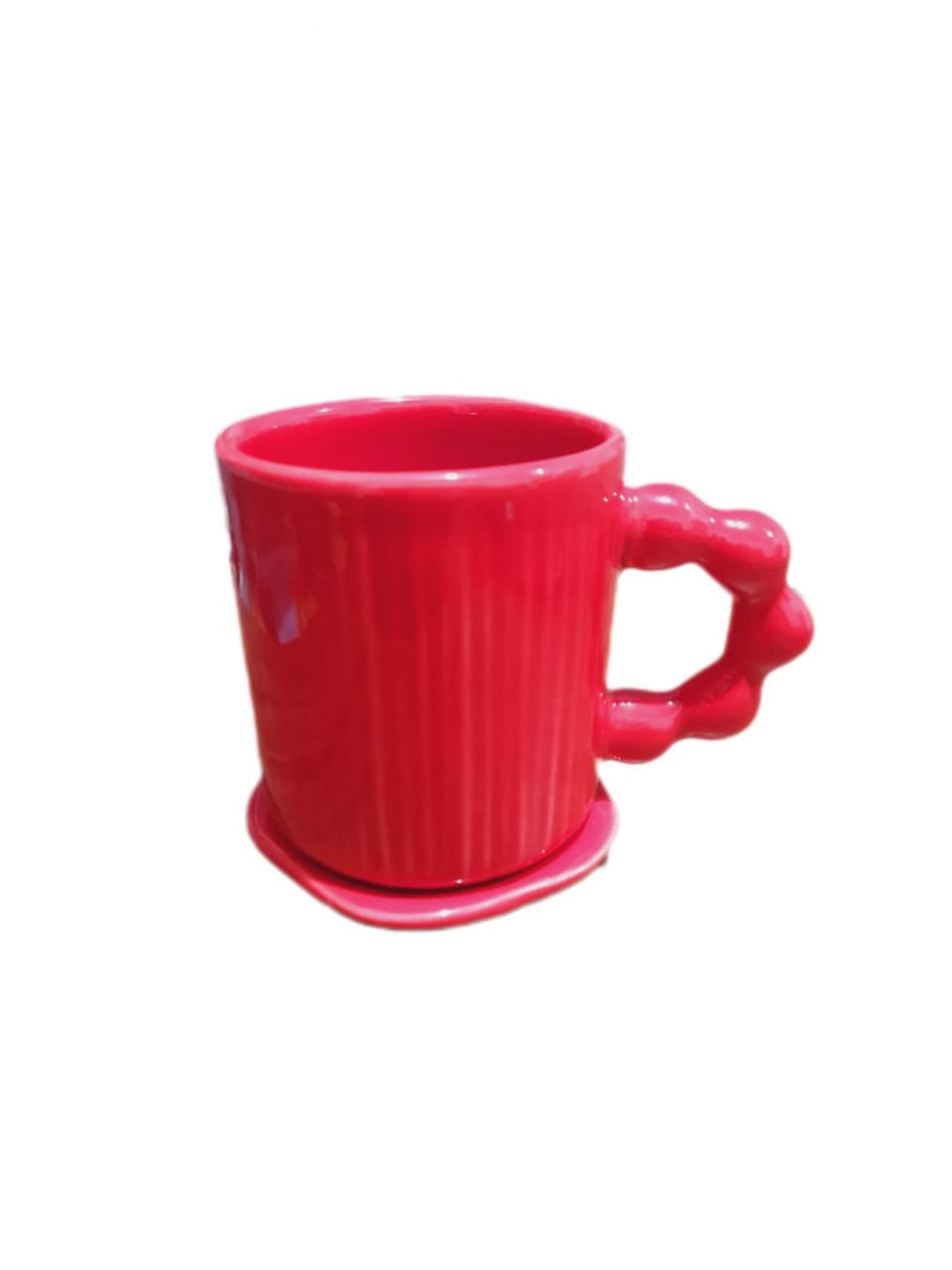 Caneca Decorada 350ml C/ Pires Em Cerâmica Universo Louças